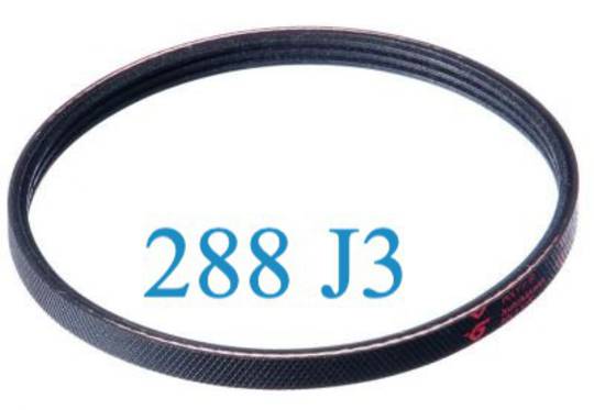 Drive Belt Bosch Dryer Small Belt WTL6500AU/01, WTL6500AU/02, WTL6500AU/05, WTL6500AU/07, Belt 288 J3