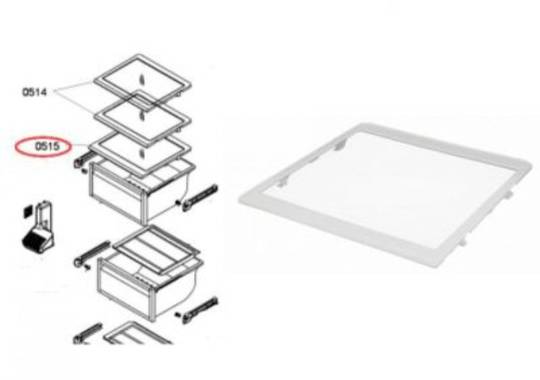 Bosch Fridge Side Veggie Bin Glass Top