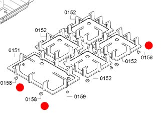 Bosch Cooktop Rubber Fit on Side Genuine Bosch Silicone Rubber Foot Long Foot PPS9A6B90A/01 price for Each