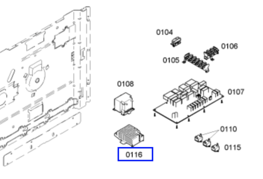Gaggenau Oven PCB Mains Power Control Module Oven