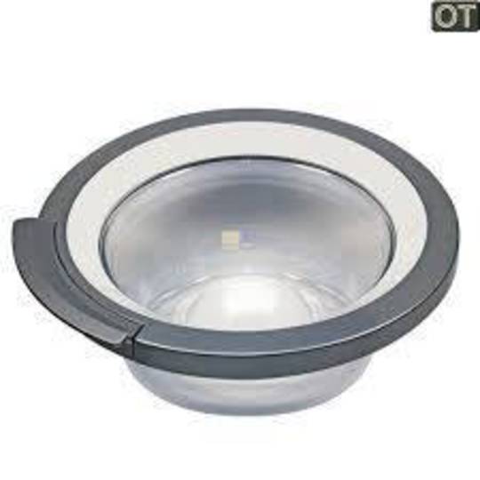 Siemens and Bosch Washing Machine F20 Window Complete With Hinge Silver/White (Extraklasse)