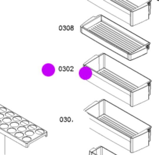 Bosch Fridge Door Shelf 3RD From Top KAD92AI20A