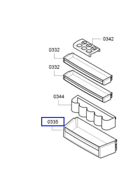 Bosch Fridge Door Bottle Shelf 475mm x 100mm