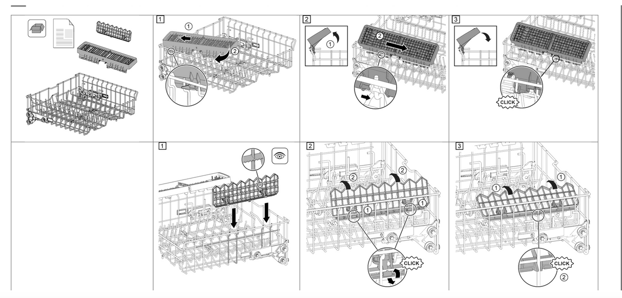 Bosch Dishwasher Upper Basket Complete SGU47M45AU/01, SGS46M78AU/86