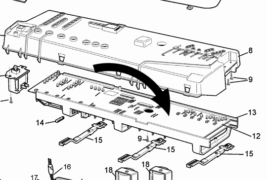 Simpson Westinghouse Washing Machine Display Board 36S605K*02