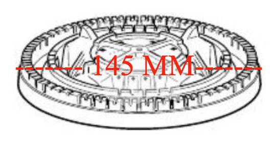 Delonghi Cooktop Wok Burner Crown Base Skirt