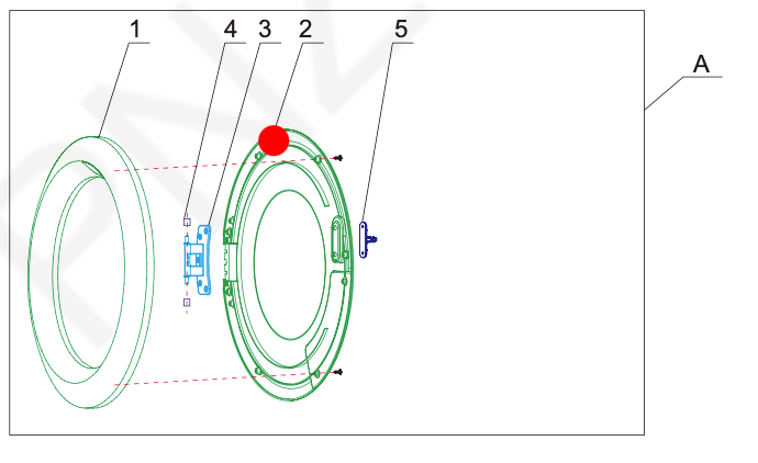 Panasonic Dryer Inner Door Glass NH-E70JA1 NH-E80JA1WAU