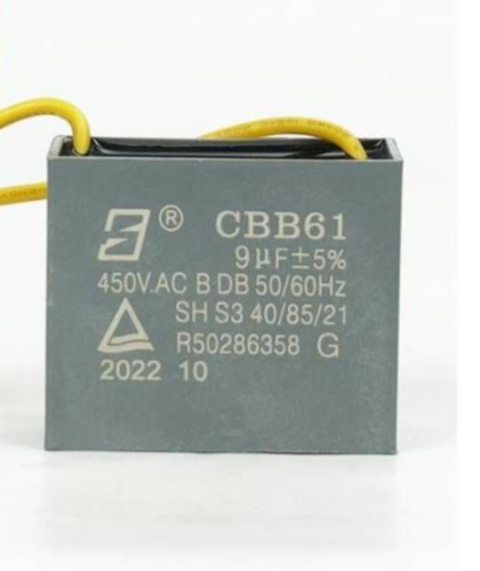 Capacitor Assy 9UF, 9 Uf, CBB61 NHE-80JA1WTH