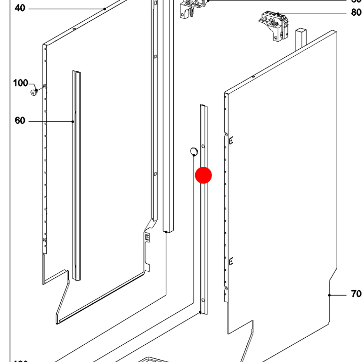 Miele Dishwasher Side Seal Strip Right Side 10862460