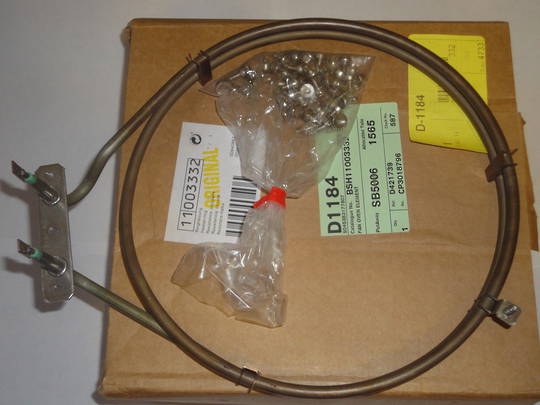 Bosch Oven Fan Forced Element HBG655HS1A, HBG634BS1B, Irca 7170R276, 9001143928