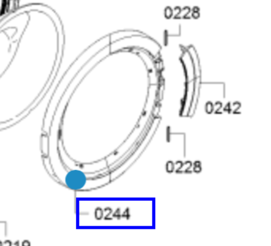Bosch Washing Machine Outer Door Frame Or Trim WAK24162AU/03 WAK24161AU/03