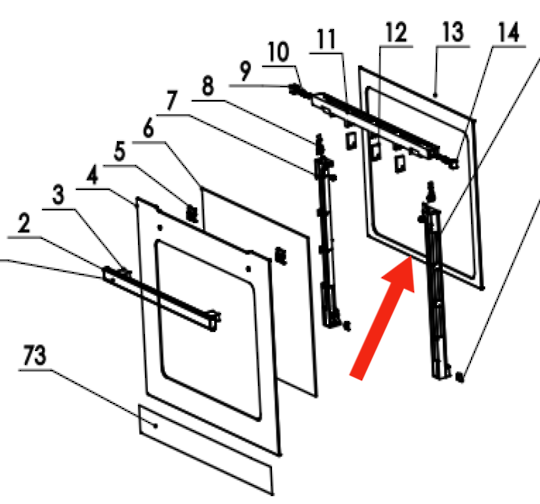 Everdure Omega Oven Inner Glass OBEGS600 OBEGS601,