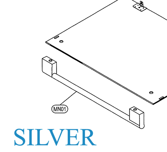 Omega Oven Door Handle OO657X, OO6A1X