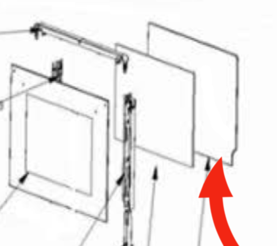 Everdure Oven Inner Door Glass EFC69SS EFE69W EFG69SS