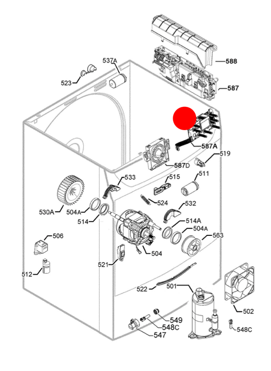 AEG Electrolux Board Pcb User Interface Display PCB 587A