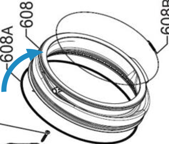 AEG Washing Machine Door Seal LF8C1612A (91455063700)