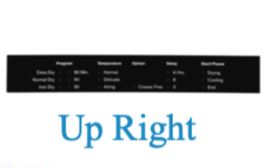 Electrolux Dryer Decal Upright EDV6051, WDV5051