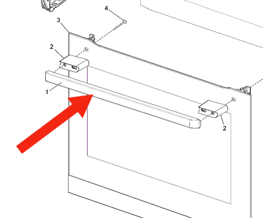 Westinghouse Electrolux Oven Door Handle 34401
