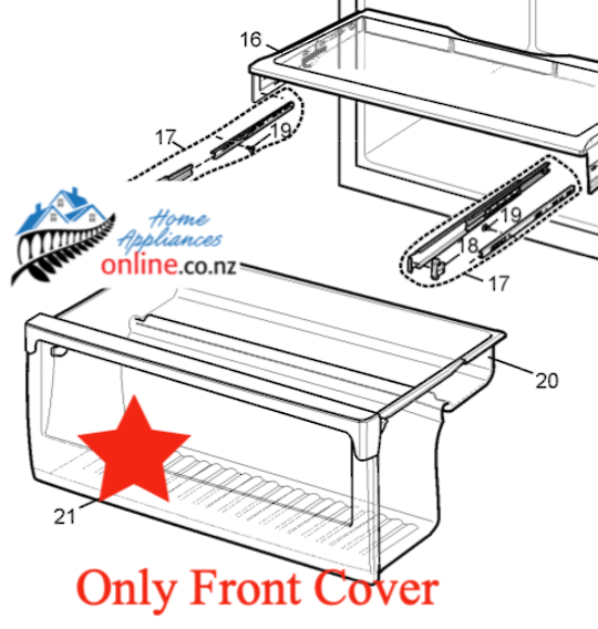 Electrolux Westinghouse Simpson Fridge Veggie Bin Front