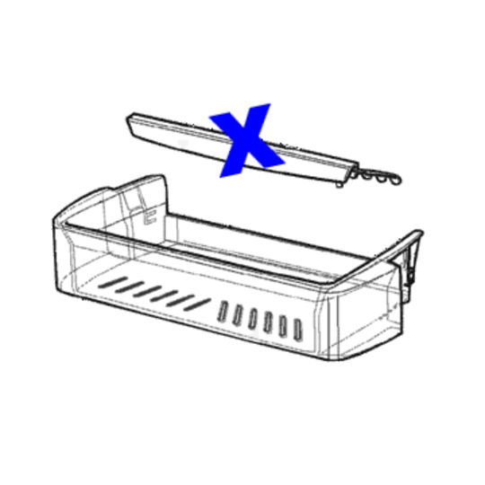 Westinghouse Fridge Door Shelf Middle and Lower WSE6970PA WSE6970SA, WSE6970WA, WSE7000PA, WSE7000SA