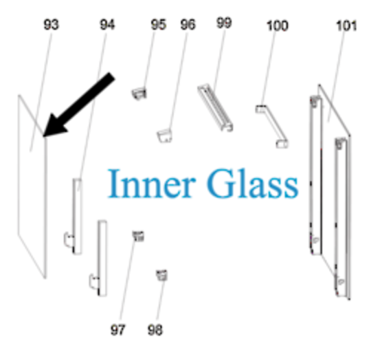 Classique Oven Inner Glass CL604SS, CL604W, CL625SS
