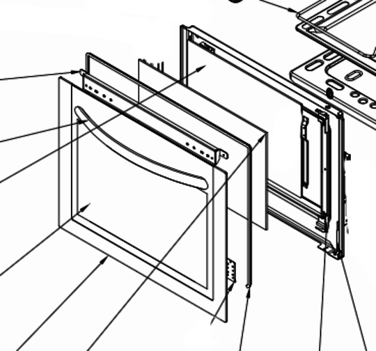 Parmco Oven Inner Outer Or Middle Glass