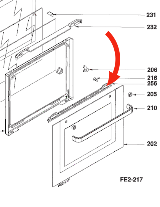 Asko Oven Door Upper Trim Op Ot