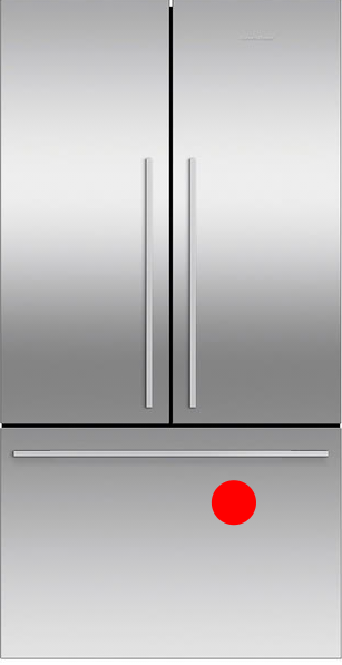 Fisher & Paykel Freezer Door RF610 Stainless Steel Without Gasket And Handle 900mm x 613mm