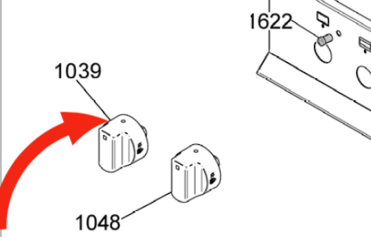 Omega Oven Thermostat Temp Control Knob OF991XP,