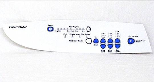 Fisher Paykel Elba Washing Machine Touch Panel Decal
