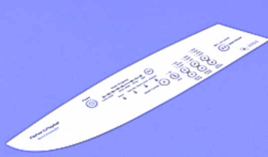 Fisher Paykel Elba Washing Machine Touch Panel Decal