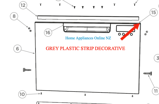 Fisher Paykel Dishdraw Plastic Decorative Cap Upper