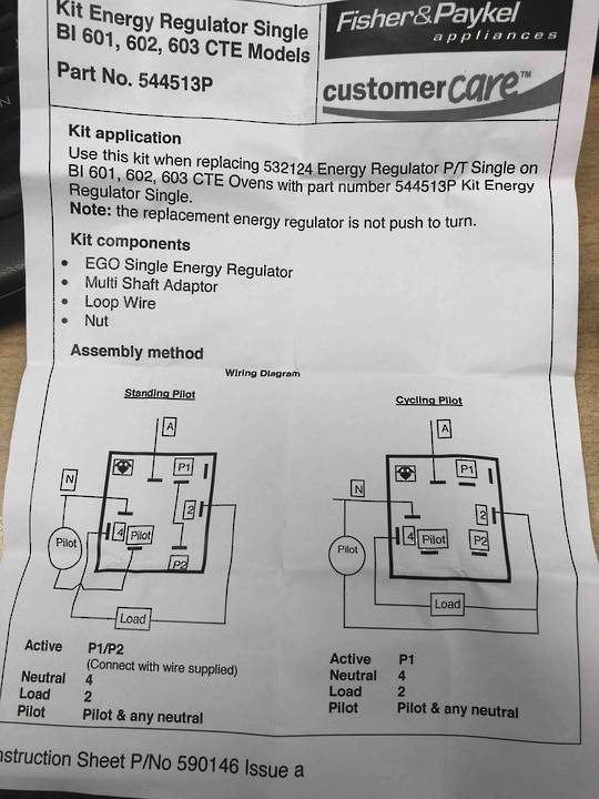 Fisher Paykel Switch Energy Regulator Single for Cooktop - 544513P