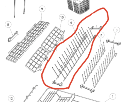 Fisher Paykel Dishdraw Dish Draw Crockery Insert Basket Left Hand Side