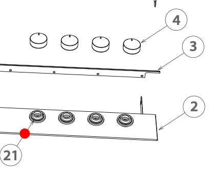 Fisher Paykel Cook Top Knob Skirt CG604DLPGB1 81384-A