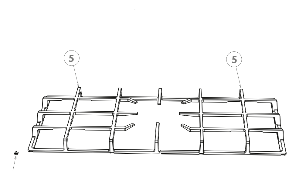 Fisher & Paykel Cooktop Set of 2 Trivet left and right Gos including foot CG905DX1 81444 80964
