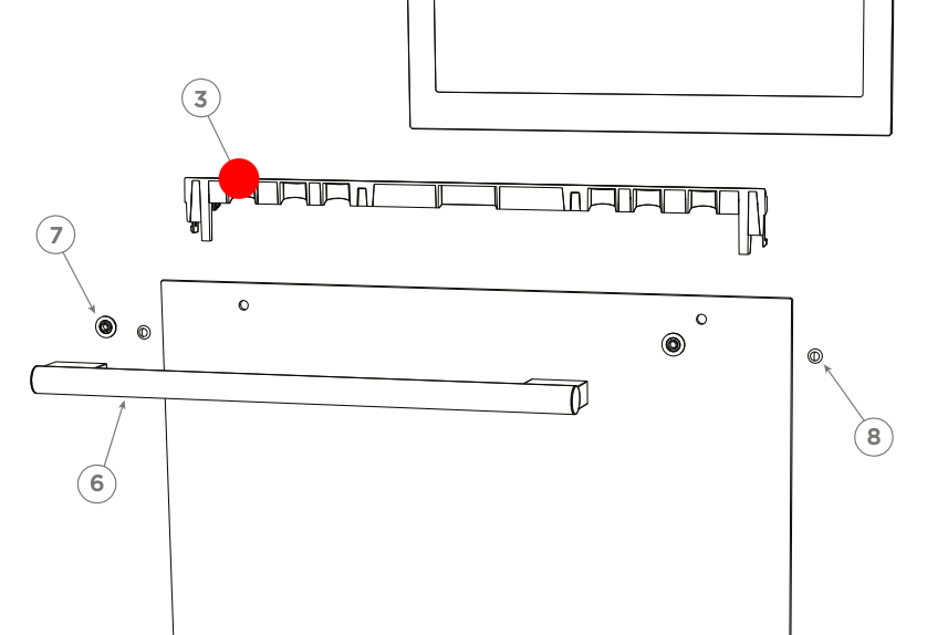 Fisher & Paykel Elba Oven Louvre Door Top Vwnt Cover OB60C - 561979