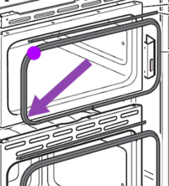 Elba Fisher & Paykel Delonghi Oven Door Seal Upper Oven 574163 053102