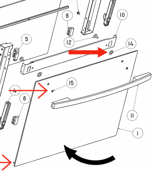 Fisher Paykel Oven Door Glass Outer External