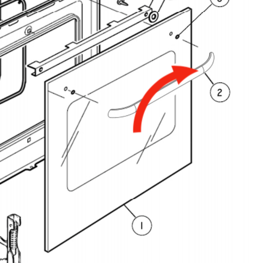 Elba Delonghi Oven Door Handle OR60SCGX, *4624