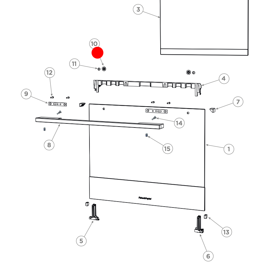 Fisher And Paykel Oven Washer Mounting Handle Price aor Each