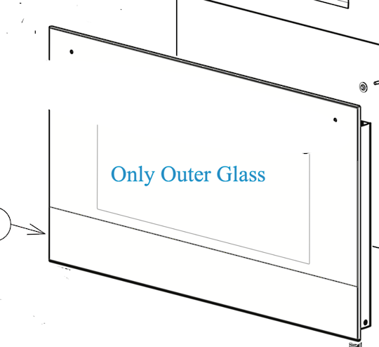 Fisher Paykel Oven Door Outer Glass External Glass Model OR90SC