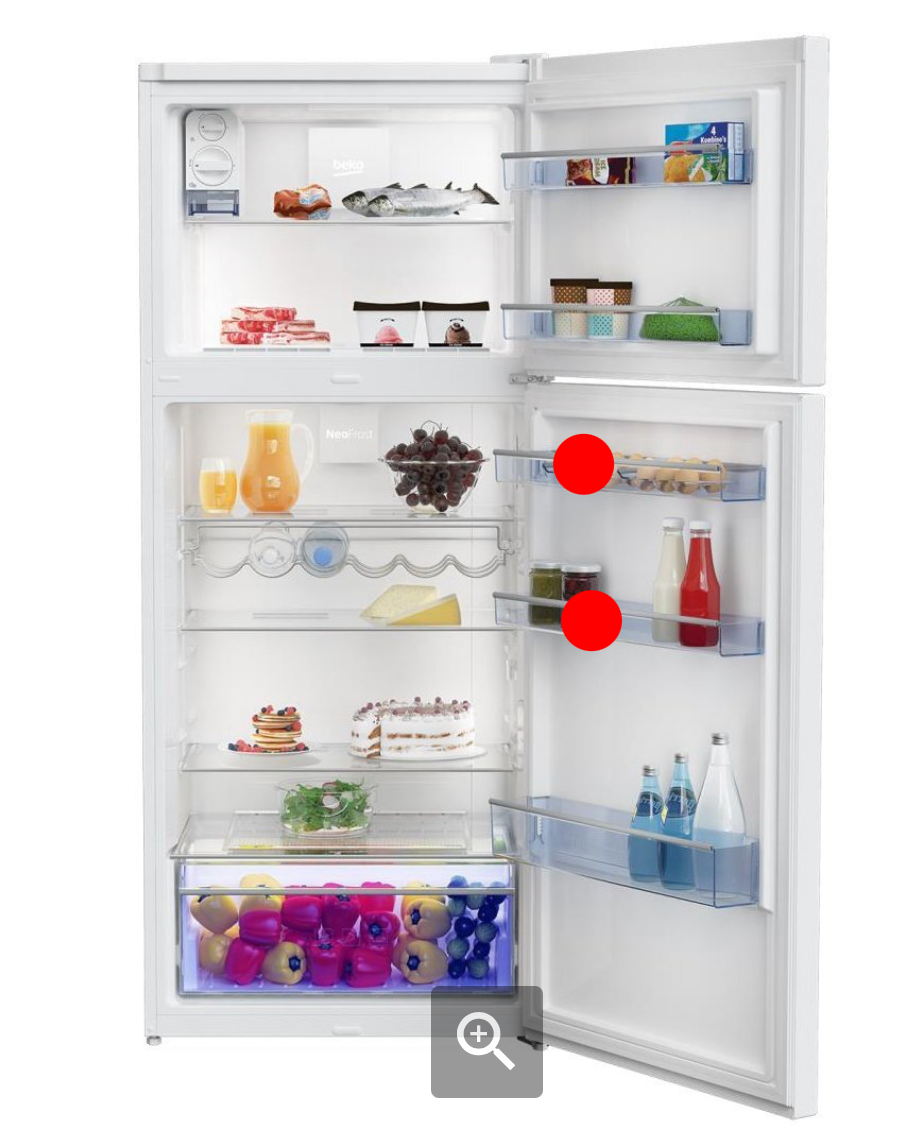 Beko Fridge Top Shelf RDNE400K30ZW RDNE400K30ZX