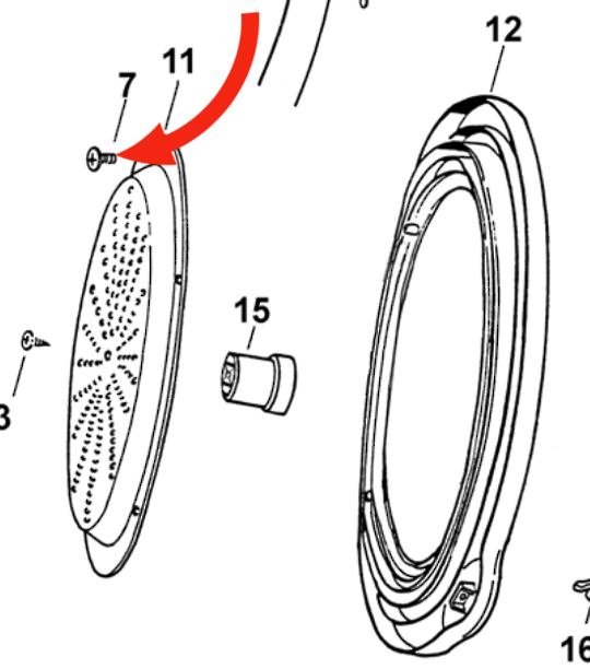 Fisher Paykel Elba Dryer Door Frame Screw To Frame Filter, 8-32X3/8