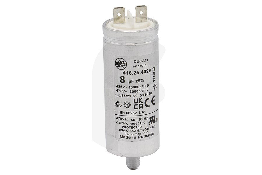 Asko Dryer Condenser Capacitor 8µF 50Hz – Genuine Replacement Part