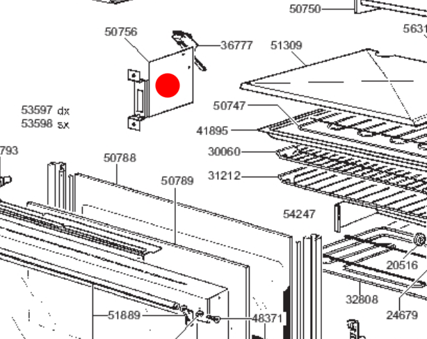 Smeg Oven Door Switch Bracket Left Side CS19A-6, a