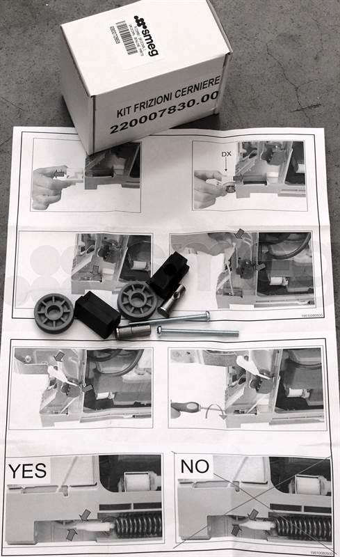 Smeg Dishwasher Hinge Rope Bearing 96344 New Kit With Instruction Manual
