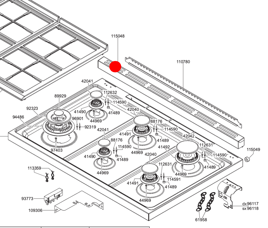 Smeg Oven Top Vent Stailess Steel CPF9IPAN