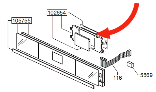 Smeg Oven Pcb Display Board SFPA6140B SFPA6140N