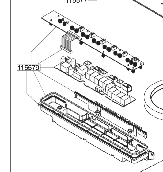 Smeg Cooktop Display Pcb Control SE364TD